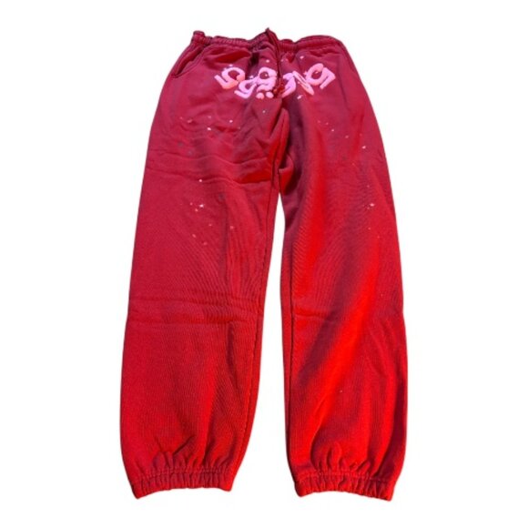 Sp5der Red Angel Number 555 Sweatpants Red - Picture 1 of 5